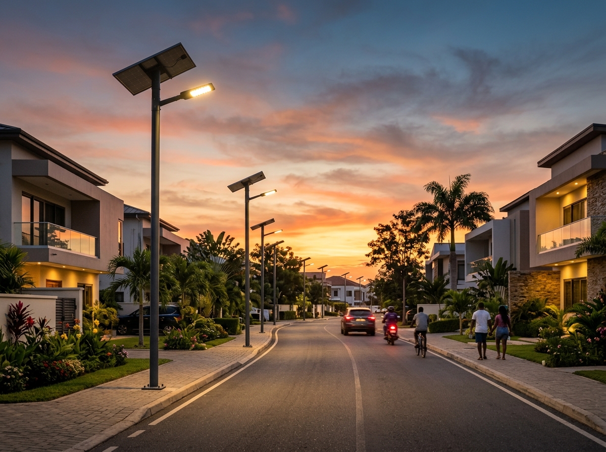 Solar street lighting